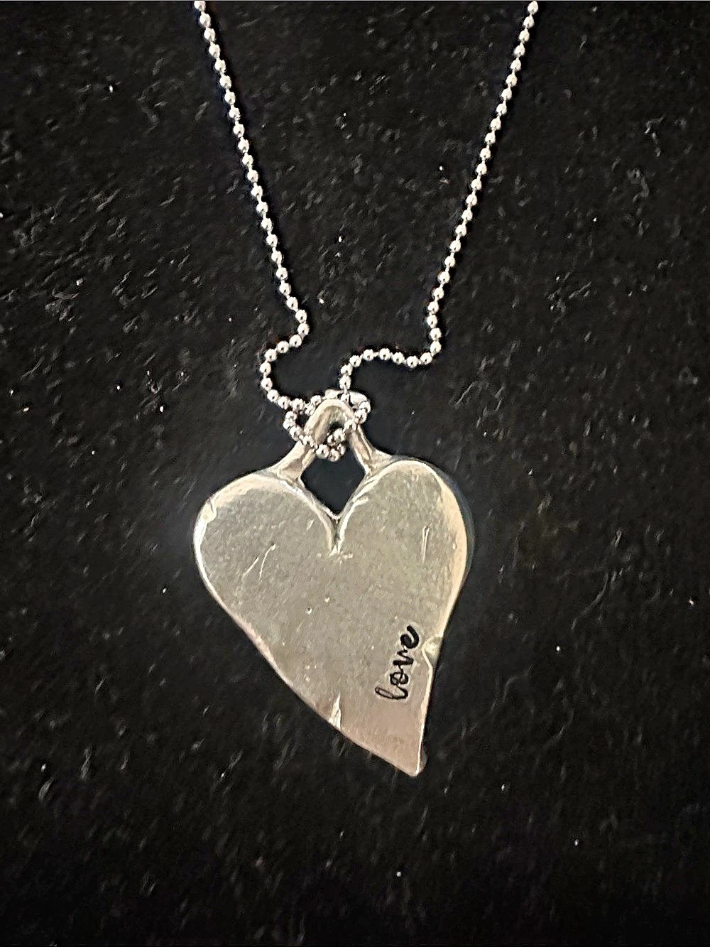 Heart Pendant Necklace in Silver